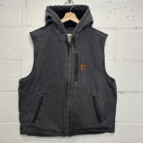 Carhartt Fleece-Lined Knoxville Hooded Vest “Shadow Grey”
